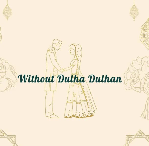 Invitation graphic with a line illustration of a couple