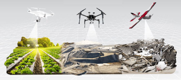 Drone-based geographical survey system