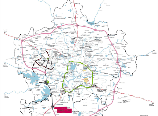 Hyderabad Transportation Map