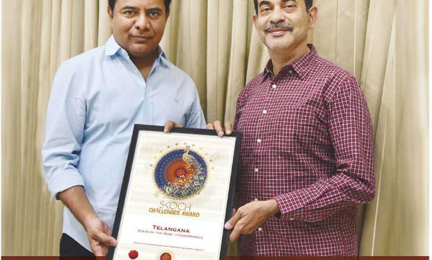 Double delight for Telangana, State and KTR win SKOCH awards