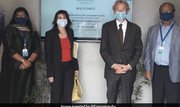 French Ambassador Visits Bharat Biotech Facility In Hyderabad