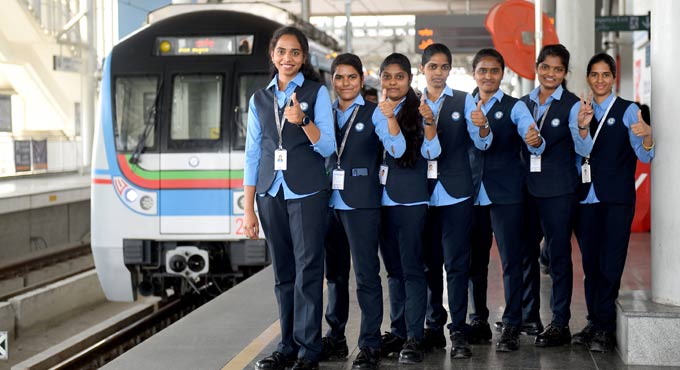 Hyderabad Metro Rail thrives on women power
