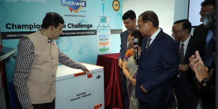 Hyderabad-based firm unveils vaccine freezer that works on solar, wind power