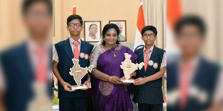 Governor lauds two students of Mancherial for drawing skills