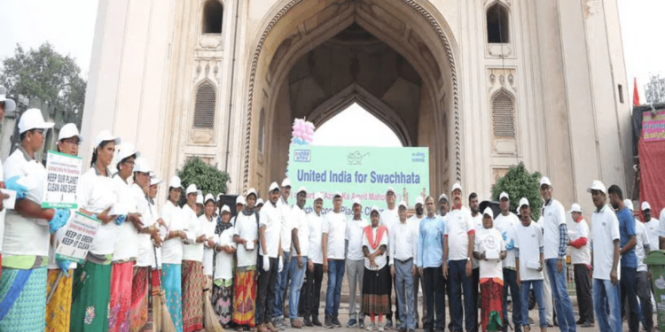 United India for Swachhata’ campaign conducted at Charminar