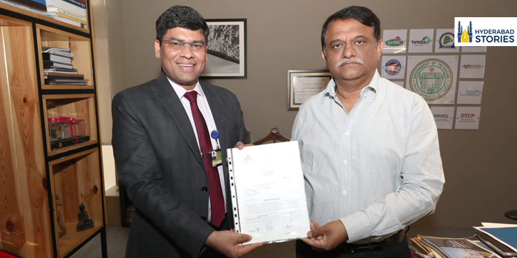 Hyderabad: Indian Overseas Bank donates Rs. 1.1 crore for missing link road projects.