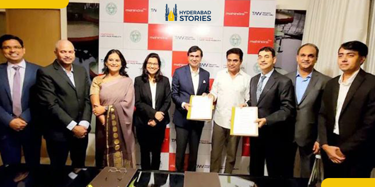 “A Mahindra Electric Vehicle facility is being established in Zaheerabad.”