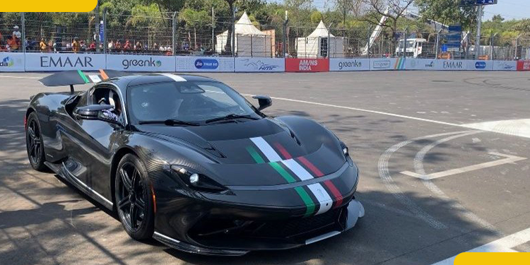 During the Formula E event in Hyderabad, Sachin Tendulkar was spotted inspecting India’s most expensive supercar Pininfarina Battista