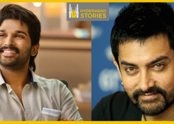 Aamir Khan has arrived in Hyderabad and is currently paying a visit to Allu Arjun’s residence located in Jubilee Hills.