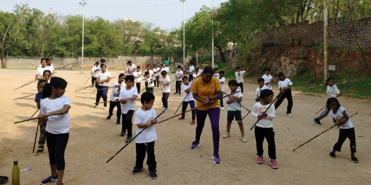 Hyderabad: this duo is revitalizing the traditional Dravidian sport of ‘Karra Samu’ for children.