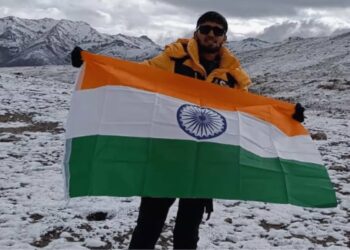 Telangana’s Bhukya Yashwant ascends Mount Kang Yatze-2 in Ladakh