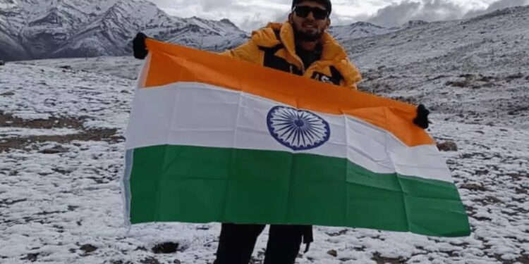 Telangana’s Bhukya Yashwant ascends Mount Kang Yatze-2 in Ladakh
