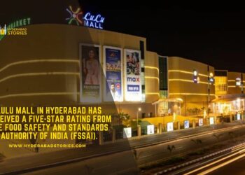 Lulu Mall in Hyderabad has received a five-star rating from the Food Safety and Standards Authority of India (FSSAI).