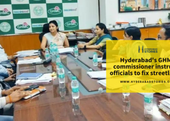 “Hyderabad’s GHMC commissioner instructs officials to fix streetlights.”