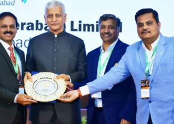 Hyderabad Metro has been honored with the Golden Peacock Award.