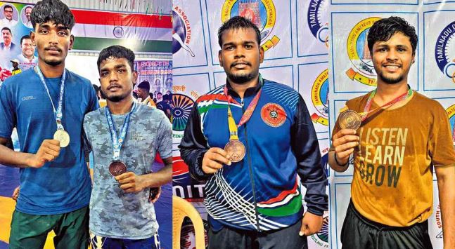 Hyderabad wrestlers excel at the national level championships.