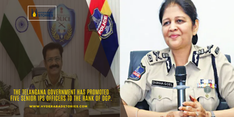 The Telangana government has promoted five senior IPS officers to the rank of DGP.