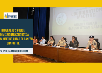 Hyderabad’s police commissioner conducts a review meeting ahead of Ganesh Chaturthi.