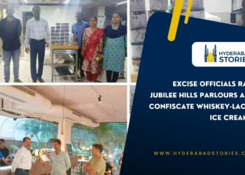 Excise officials raid Jubilee Hills parlours and confiscate whiskey-laced ice creams.