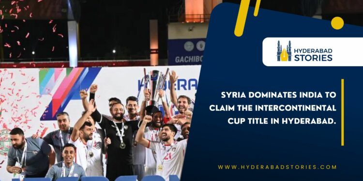Syria dominates India to claim the Intercontinental Cup title in Hyderabad.