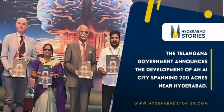 The Telangana government announces the development of an AI City spanning 200 acres near Hyderabad.