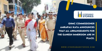 GHMC Commissioner Amrapali Kata announces that all arrangements for the Ganesh immersion are in place.