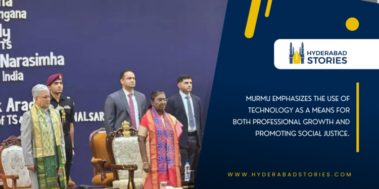 Murmu emphasizes the use of technology as a means for both professional growth and promoting social justice.