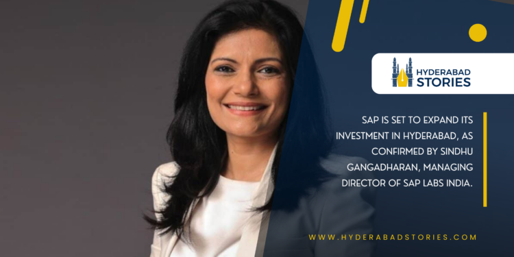 SAP is set to expand its investment in Hyderabad, as confirmed by Sindhu Gangadharan, Managing Director of SAP Labs India.