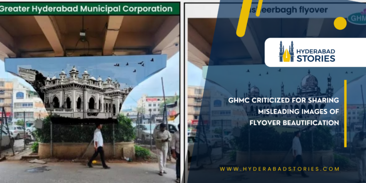 GHMC Criticized for Sharing Misleading Images of Flyover Beautification