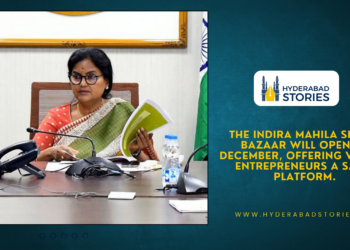 The Telangana Chief Secretary has revealed that the Indira Mahila Shakti Bazaar will be launched by December, providing women entrepreneurs a platform to display and sell their products.