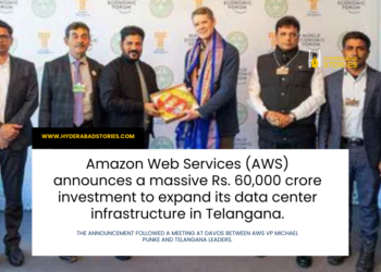 Amazon Web Services (AWS) announces a massive Rs. 60,000 crore investment to expand its data center infrastructure in Telangana.