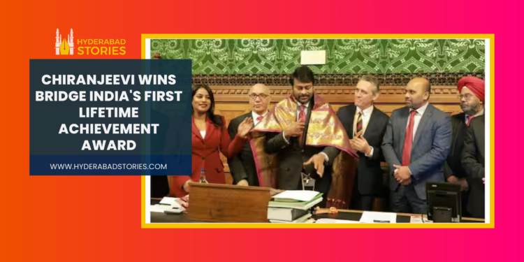 Chiranjeevi Receives Bridge India’s Inaugural Lifetime Achievement Award for Excellence in Public Service and Entertainment