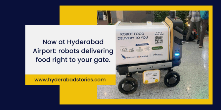 Passengers at Hyderabad Airport can now enjoy robot-delivered meals at their gates.