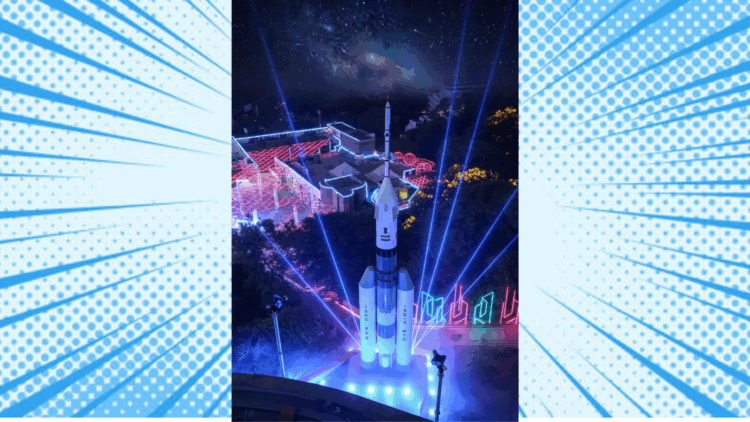 65-Ft Gaganyaan Launch Vehicle Model Unveiled at Birla Science Centre