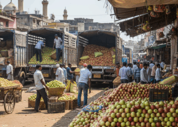 Truckloads of Fresh Kashmiri Apples Flood Hyderabad Markets This Season