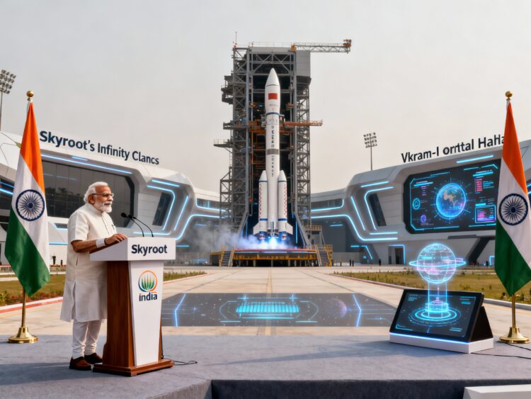 PM Modi Inaugurates Skyroot’s Infinity Campus in Hyderabad, Unveils Orbital Rocket Vikram-I