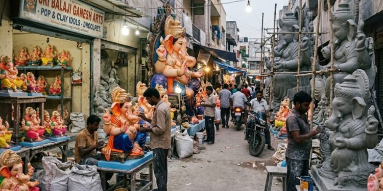 Dhoolpet’s Race Against Time: Inside Hyderabad’s Ganesh Idol Frenzy